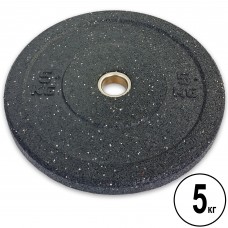Блины (диски) бамперные для кроссфита Record RAGGY Bumper Plates ТА-5126- 5 51мм 5кг черный