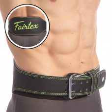Пояс атлетический кожаный FAIRTEX 167075 ширина-15см размер-S-XL черный