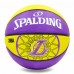 Мяч баскетбольный резиновый SPALDING NBA Team LAKERS 83156Z №7 фиолетовый-желтый