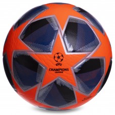 М'яч футбольний CHAMPIONS LEAGUE FB-2380 №5 PVC клеєний помаранчевий-срібний-синій
