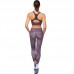 Комплект спортивний для фітнесу та йоги (лосини і топ) Lingo MILITARY CO-7150 S-XL камуфляж сірий