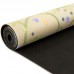Коврик для йоги Замшевый Record FI-5662-30 размер 1,83мx0,61мx3мм бежевый с цветочным принтом