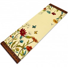 Коврик для йоги Джутовый (Yoga mat) Record FI-7157-2 размер 1,83мx0,61мx3мм с цветочным принтом