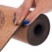 Коврик для йоги пробковый каучуковый с принтом Record FI-7156-1 1,83мx0,61мx4мм коричневый