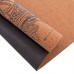 Коврик для йоги пробковый каучуковый с принтом Record FI-7156-6 1,83мx0,61мx4мм коричневый