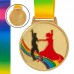 Медаль спортивная с лентой цветная SP-Sport Танцы C-0339 золото, серебро, бронза
