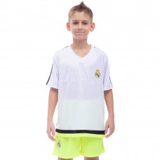 Форма футбольная детская SP-Sport REAL MADRID Sport CO-3900-RMAD-2 S-XL белый-салатовый