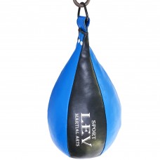 Груша боксерська підвісна LEV LV-2811 65x35см чорний-синій