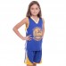 Форма баскетбольная подростковая NB-Sport NBA GOLDEN STATE WARRIORS 7354 M-2XL синий-желтый