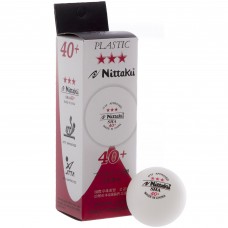 Набір м'ячів для настільного тенісу NITTAKU 3* 40+ NB -1400 3шт білий