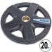 Блины (диски) полиуретановые Zelart TA-5335-20 51мм 20кг черный