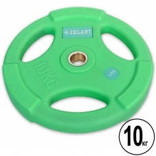 Блины (диски) полиуретановые Zelart TA-5336-28-10 28мм 10кг мятный