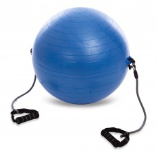 Мяч для фитнеса фитбол с эспандером PRO-SUPRA FI-075T-65 65см цвета в ассортимете
