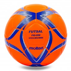 М'яч для футзалу MOLTEN FXI-550 №4 PU клеєний помаранчевий-синій