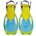 Ласты с открытой пяткой MadWave M064904 размер 32-37 голубой