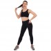 Комплект спортивный для фитнеса и йоги (лосины и топ) V&X WX042-CK056 S-L черный