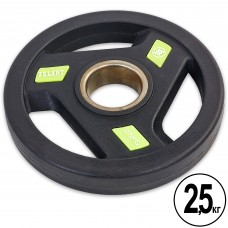 Блины (диски) полиуретановые Zelart TA-5344-2,5 51мм 2,5кг черный
