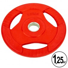 Блины (диски) обрезиненные Record PL26-1,25 30мм 1,25кг красный