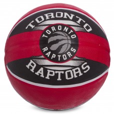 М'яч баскетбольний гумовий SPALDING NBA Team TORONTO RAPTORS 83511Z №7 червоний-чорний
