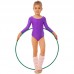 Купальник для танців і гімнастики з довгим рукавом Lingo CO-2477 S-L фіолетовий