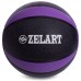 М'яч медичний медбол Zelart Medicine Ball FI-5122-5 5кг чорний-фіолетовий