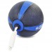 Мяч медицинский медбол с веревкой Zelart Medicine Ball FI-5709-5 5кг черный-синий