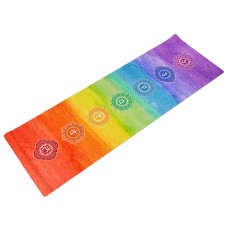 Коврик для йоги Замшевый Record FI-5662-44 размер 1,83мx0,61мx3мм радужный разноцветный