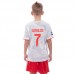 Форма футбольна дитяча JUVENTUS RONALDO 7 виїзна 2020 SP-Planeta CO-1035 6-14 років білий-червоний