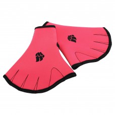 Акваперчатки для аквафітнесу Aquafitness gloves MadWave M074603 S-L рожевий-чорний