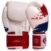 Боксерські рукавиці шкіряні FAIRTEX BGV1-THAI THAI PRINT 10-14 унцій білий-синій-червоний