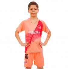 Форма футбольная детская BARCELONA MESSI 10 резервная 2019 SP-Planeta CO-7295 6-14 лет оранжевый-красный