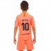 Форма футбольная детская BARCELONA MESSI 10 резервная 2019 SP-Planeta CO-7295 6-14 лет оранжевый-красный