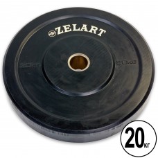 Бамперні диски гумові Bumper Plates Zelart Z-TOP TA-5125-20 51мм 20кг чорний