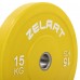 Бамперні диски гумові Zelart TA-7797-15 50.6±0.2мм 15кг жовтий