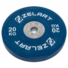 Бамперні диски гумові Zelart TA-7798-20 50.6±0.2мм 20кг синій