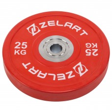 Бамперні диски гумові Zelart TA-7798-25 50.6±0.2мм 25кг червоний
