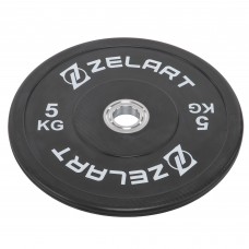 Бамперні диски гумові Zelart TA-7798-5 50.6±0.2мм 5кг чорний