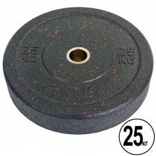 Бамперні диски із структурної гуми Bumper Plates RAGGY Record TA-5126-25 51мм 25кг чорний чорний