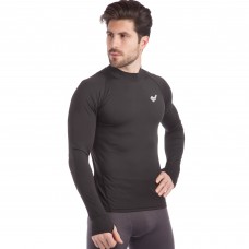 Компрессионная футболка мужская с длинным рукавом JASON L809 M-3XL черный