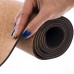 Коврик для йоги пробковый каучуковый с принтом Record FI-7156-10 1,83мx0,61мx4мм коричневый