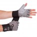 Перчатки для тяжелой атлетики кожаные VELO VL-3222 S-XL серый-черный