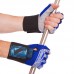 Рукавиці для важкої атлетики шкіряні VELO VL-3223 розмір S-XL синій-сірий