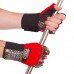 Рукавиці для важкої атлетики шкіряні VELO VL-3229 розмір S-XL червоний-чорний