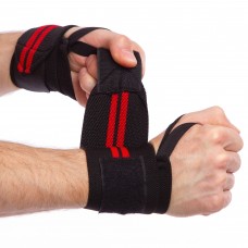 Бинти кистьові для жиму STRENGTH WRIST WRAPS SP-Sport 8088CA 2шт чорний