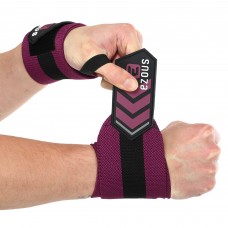 Бинти кистьові для жиму STRONG WRIST WRAPS EZOUS C-07 2шт чорний-фіолетовий