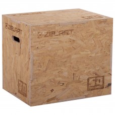Бокс пліометричний тумба для кросфіту Пліобокс Wood Plyo box Zelart FI-3636-2 1шт 70см світло-коричневий