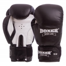 Боксерські рукавиці шкіряні BOXER 2023 10-12унцій кольори в асортименті