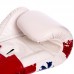 Боксерські рукавиці шкіряні FAIRTEX BGV1-THAI THAI PRINT 10-14унцій білий-синій-червоний