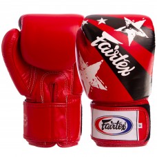 Боксерські рукавиці шкіряні FAIRTEX BGV1N NATION PRINT 10-16унцій кольори в асортименті