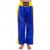 Штаны для кикбоксинга детские MATSA KICKBOXING MA-6732 6-14лет синий-желтый